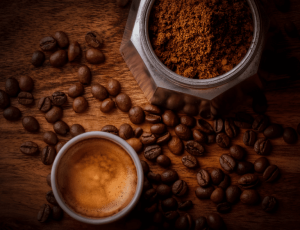 coffee grounds background